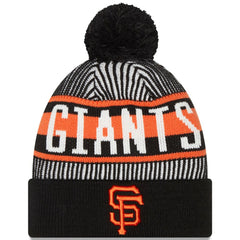 San Francisco Giants New Era Striped Cuffed Knit Hat with Pom | MLB Online