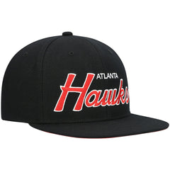 Atlanta Hawks Hardwood Classics Script 2.0 Snapback Hat Outlet