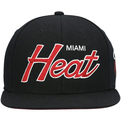 Miami Heat Hardwood Classics Script 2.0 Snapback Hat New