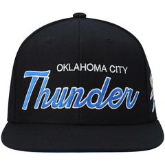 Oklahoma City Thunder Hardwood Classics Script 2.0 Snapback Hat Discount