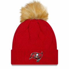 Tampa Bay Buccaneers New Era Women's Snowy Cuffed Knit Hat with Pom