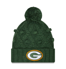 Green Bay Packers New Era Women's Toasty Cuffed Knit Hat with Pom