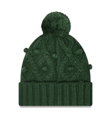 Green Bay Packers New Era Women's Toasty Cuffed Knit Hat with Pom