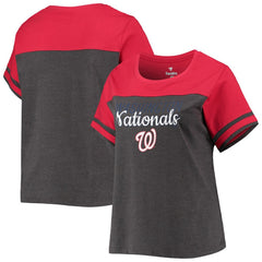 Washington Nationals Women's Plus Size Colorblock T-Shirt | MLB Outlet