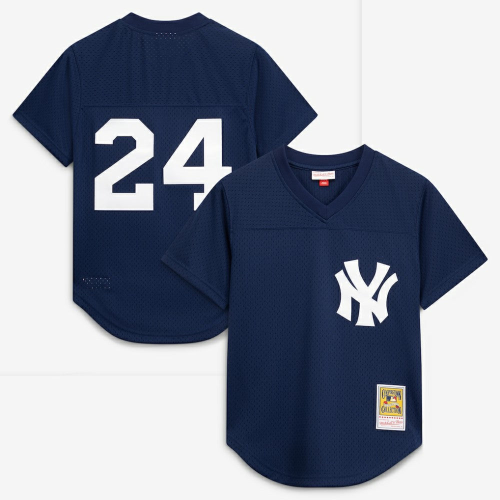 Rickey Henderson New York Yankees Mitchell & Ness Cooperstown Collection Mesh Batting Practice Button-Up Jersey | MLB New