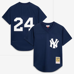 Rickey Henderson New York Yankees Mitchell & Ness Cooperstown Collection Mesh Batting Practice Button-Up Jersey | MLB New