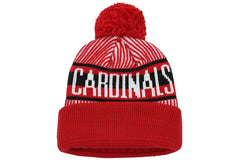 Arizona Cardinals New Era Youth Striped Cuffed Knit Hat with Pom