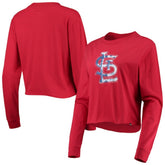 St. Louis Cardinals New Era Women's Baby Jersey Cropped Long Sleeve T-Shirt | MLB Sale