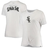 Chicago White Sox New Era Women's Plus Size 2-Hit Front Knot T-Shirt | MLB US