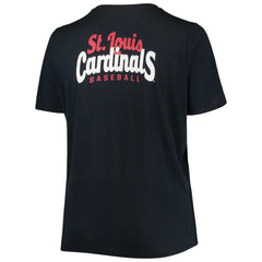 St. Louis Cardinals New Era Women's Plus Size 2-Hit Front Knot T-Shirt | MLB Discount