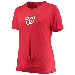 Washington Nationals New Era Women's Plus Size 2-Hit Front Knot T-Shirt | MLB Outlet