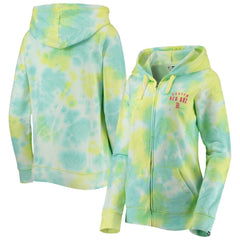 Boston Red Sox New Era Women's Tie-Dye Full-Zip Hoodie | MLB New