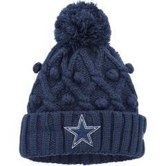 Dallas Cowboys New Era Girls Youth Toasty Cuffed Knit Hat with Pom