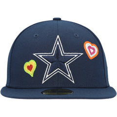 Dallas Cowboys New Era Chain Stitch Heart 59FIFTY Fitted Hat
