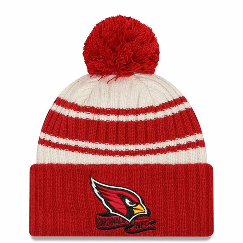Arizona Cardinals New Era 2022 Sideline Sport Cuffed Pom Knit Hat