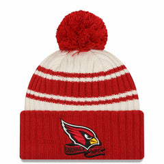 Arizona Cardinals New Era 2022 Sideline Sport Cuffed Pom Knit Hat