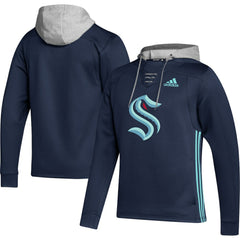 Seattle Kraken adidas Skate Lace Primeblue Team Pullover Hoodie For Sale