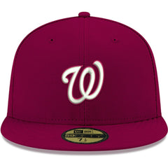 Washington Nationals New Era White Logo 59FIFTY Fitted Hat | MLB US