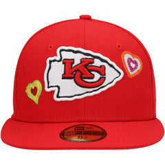 Kansas City Chiefs New Era Chain Stitch Heart 59FIFTY Fitted Hat