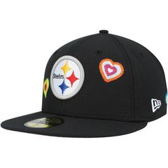 Pittsburgh Steelers New Era Chain Stitch Heart 59FIFTY Fitted Hat