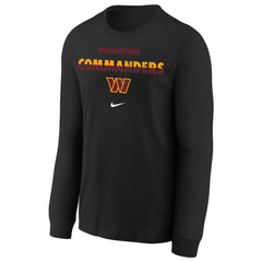 Washington Commanders Nike Youth Team Color Split Long Sleeve T-Shirt