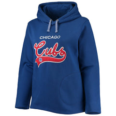 Chicago Cubs Soft as a Grape Women's Plus Size Side Split Pullover Hoodie | MLB US
