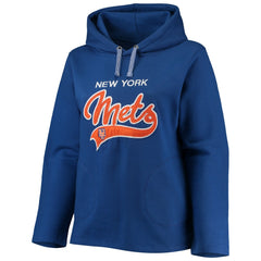 New York Mets Soft as a Grape Women's Plus Size Side Split Pullover Hoodie | MLB For sale