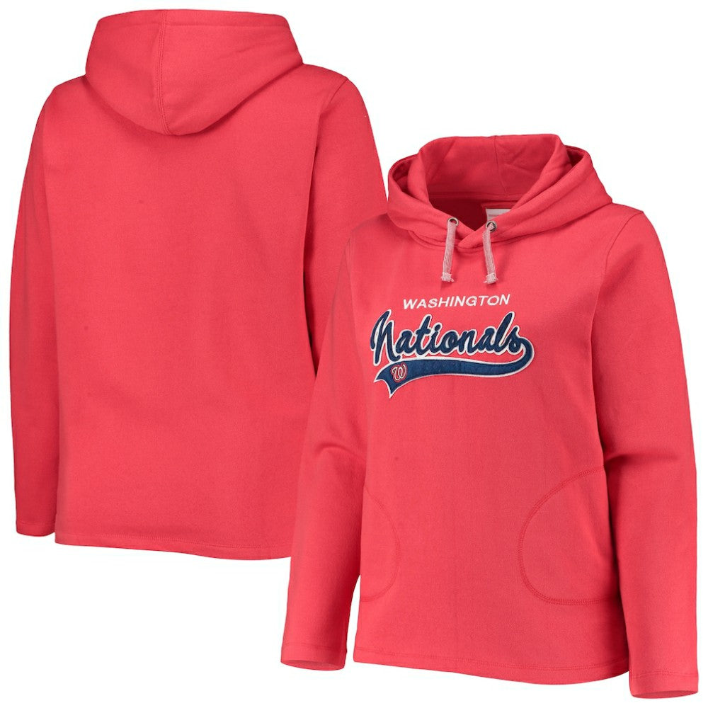 Washington Nationals Soft as a Grape Women's Plus Size Side Split Pullover Hoodie | MLB US