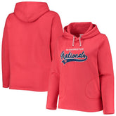 Washington Nationals Soft as a Grape Women's Plus Size Side Split Pullover Hoodie | MLB US
