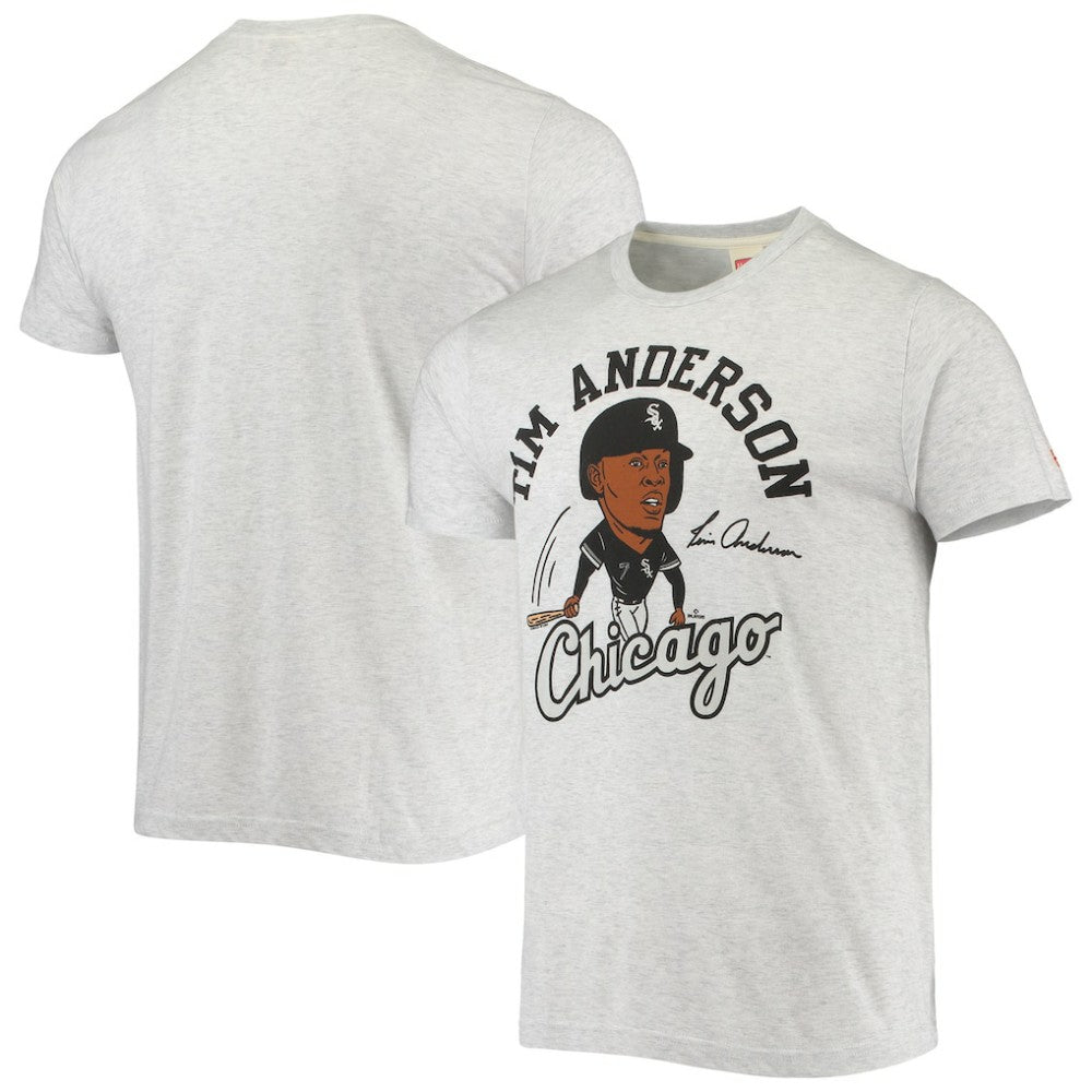 Tim Anderson Chicago White Sox Homage Caricature Tri-Blend T-Shirt | MLB For sale