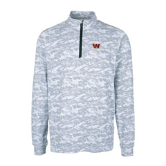 Washington Commanders Cutter & Buck Traverse Camo Stretch Quarter-Zip Pullover Jacket