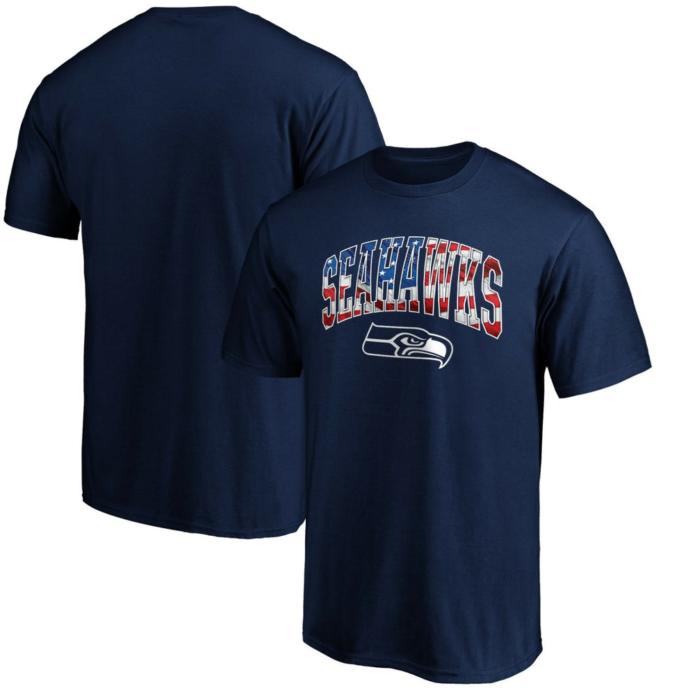 Seattle Seahawks Banner Wave Logo T-Shirt