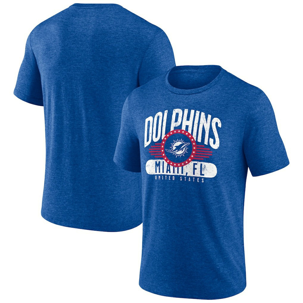 Miami Dolphins Badge of Honor Tri-Blend T-Shirt