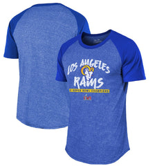 Los Angeles Rams Champion Majestic Threads 2-Time Super Bowl s Tri-Blend Raglan T-Shirt