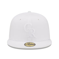 Colorado Rockies New Era White on White 59FIFTY Fitted Hat | MLB On Sale