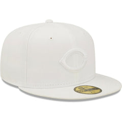 Cincinnati Reds New Era White on White 59FIFTY Fitted Hat | MLB Online