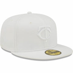 Minnesota Twins New Era White on White 59FIFTY Fitted Hat | MLB Discount
