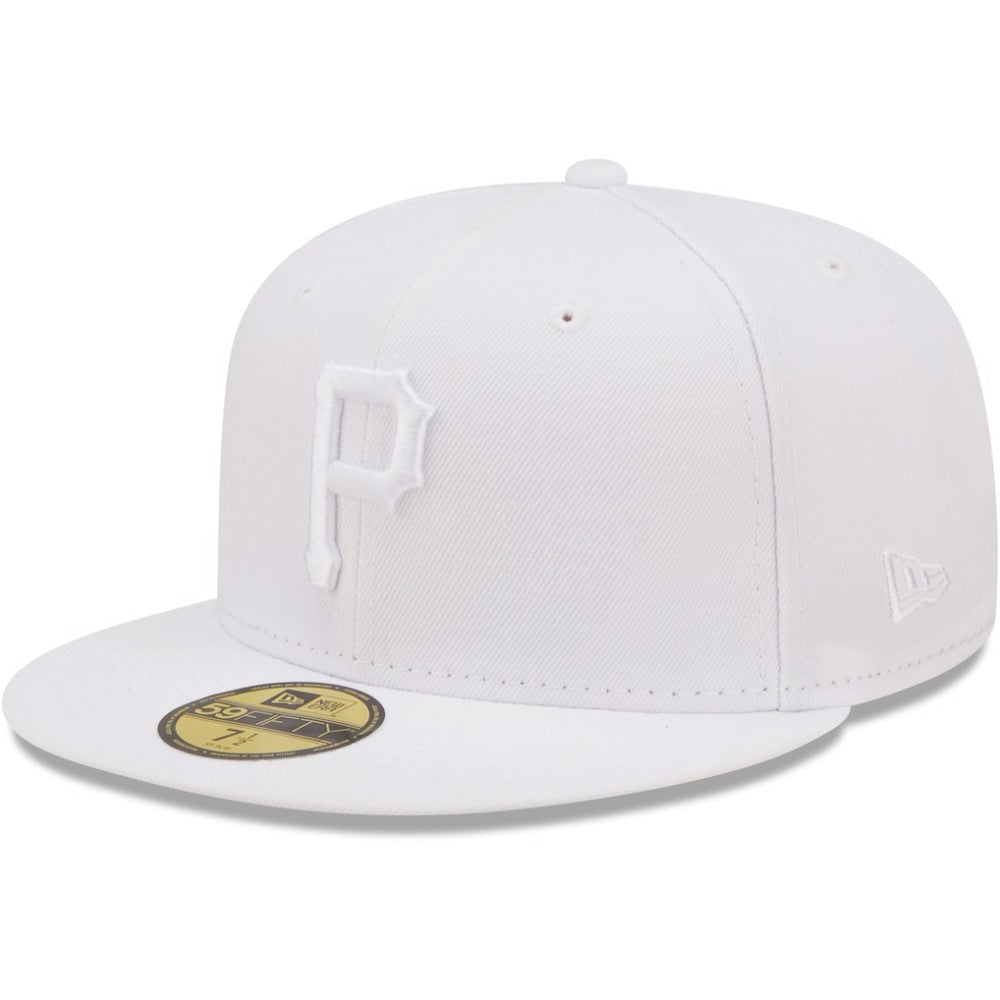 Pittsburgh Pirates New Era White on White 59FIFTY Fitted Hat | MLB Outlet