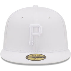Pittsburgh Pirates New Era White on White 59FIFTY Fitted Hat | MLB Outlet