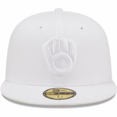 Milwaukee Brewers New Era White on White 59FIFTY Fitted Hat | MLB US