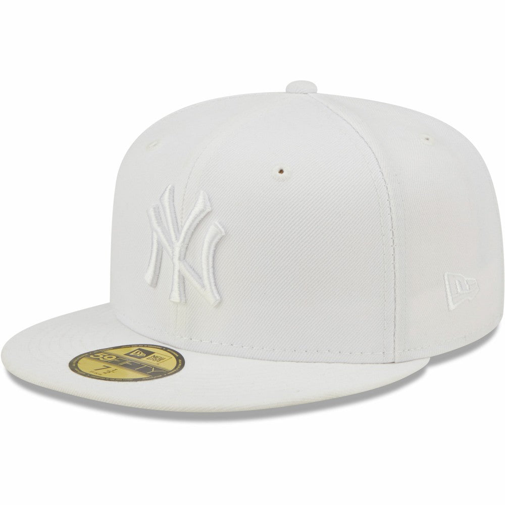 New York Yankees New Era White on White 59FIFTY Fitted Hat | MLB New