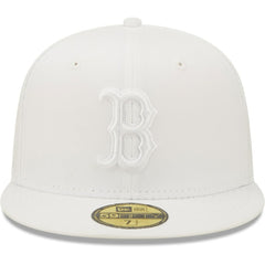 Boston Red Sox New Era White on White 59FIFTY Fitted Hat | MLB Outlet