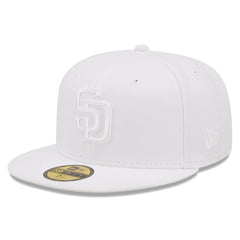 San Diego Padres New Era White on White 59FIFTY Fitted Hat | MLB Outlet