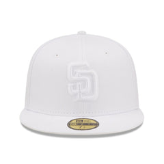 San Diego Padres New Era White on White 59FIFTY Fitted Hat | MLB Outlet