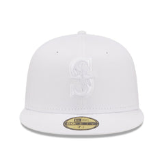 Seattle Mariners New Era White on White 59FIFTY Fitted Hat | MLB On Sale
