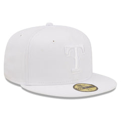Texas Rangers New Era White on White 59FIFTY Fitted Hat | MLB On Sale