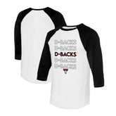 Arizona Diamondbacks Tiny Turnip Women's Stacked 3/4-Sleeve Raglan T-Shirt | MLB Discount