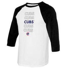 Chicago Cubs Tiny Turnip Youth Stacked Raglan 3/4 Sleeve T-Shirt | MLB US