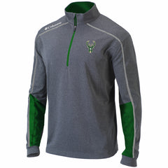 Milwaukee Bucks Omni-Wick Shotgun 2.0 Quarter-Zip Pullover Top New