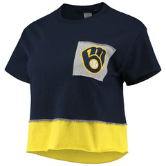 Milwaukee Brewers Refried Apparel Women's Cropped T-Shirt | MLB Sale